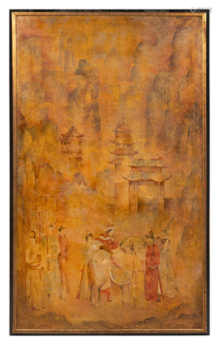 A Chinese Style Painting 69 1/2 x 41 inches.