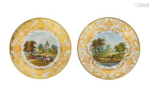 A Pair of Royal Crown Derby Porcelain Plates Diamet…