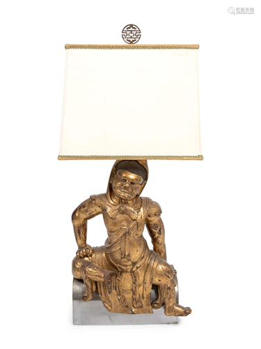 A Southeast Asian Style Figure Mounted as a Lamp He…