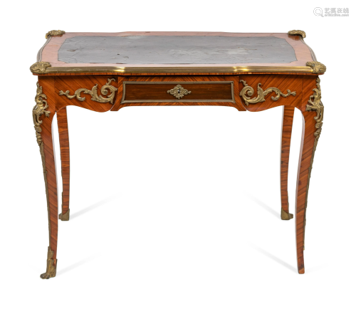 A Louis XV Style Bronze-Mounted Rosewood Table a Ec…