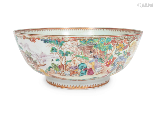 A Chinese Porcelain Punchbowl Height 6 x diamet…