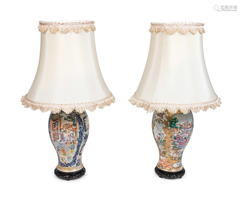 Two Similar Chinese Famille Rose Porcelain Vases