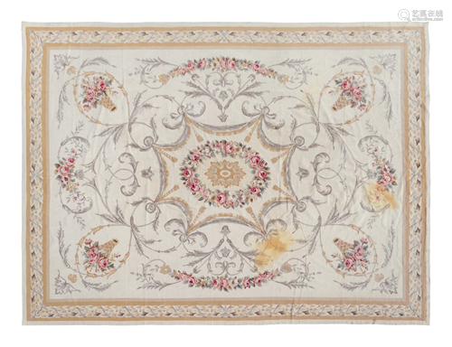 An Aubuson Style Carpet Approximately 8 x 12 feet.