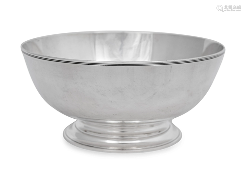 A Tiffany & Co. Silver Revere Bowl Diameter 8 inches.