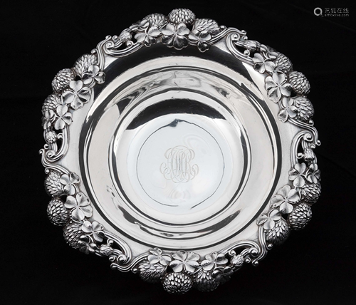 A Tiffany & Co. Silver Dish Diameter 9 1/4 inches.