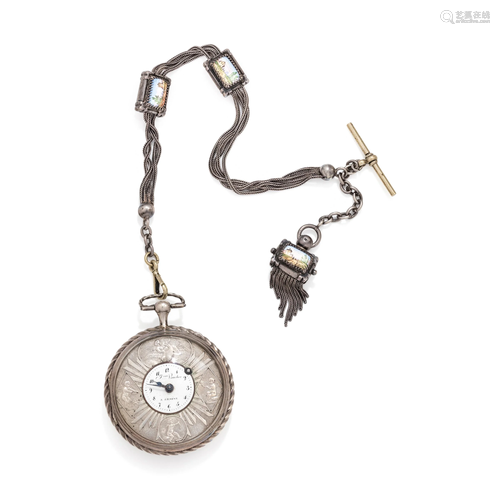 FRED VAUCHER, OPEN FACE POCKET WATCH WITH …