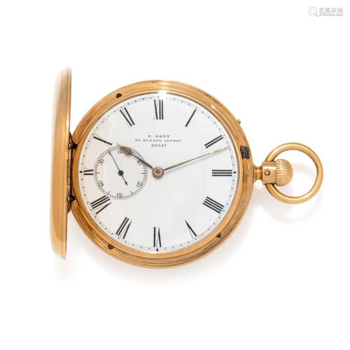 DENT, LONDON, 18K YELLOW GOLD HUNTER CASE…