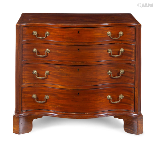 A George III Mahogany Serpentine-Front Chest of Dra…