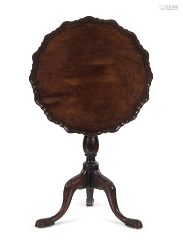 A George III Mahogany Tilt-Top Tea Table