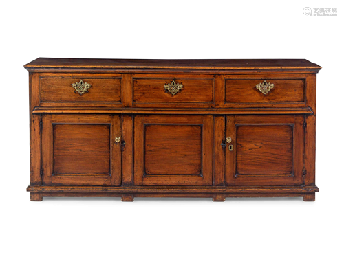 A George III Elm Sideboard Cabinet