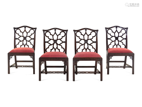 A Set of Four George III Mahogany 