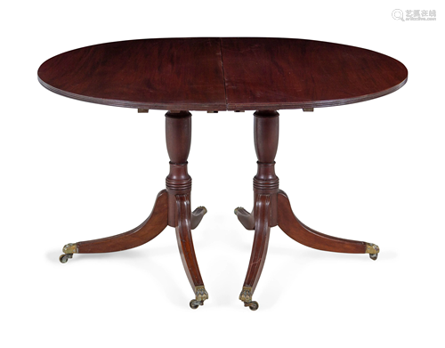 A Regency Style Mahogany Double Pedestal Ex…