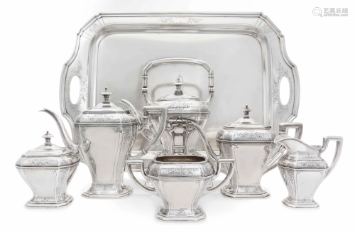 An American Silver Seven-Piece Tea and Coffee Se…