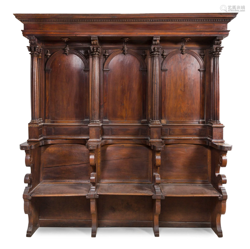 An Italian Walnut Choir Stall