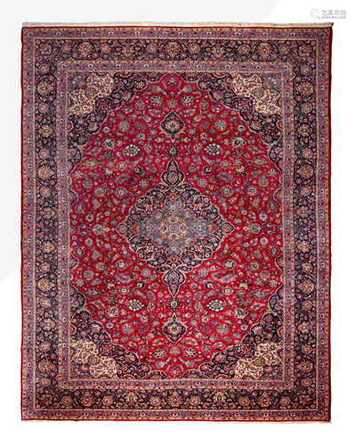 A Kashan Wool Rug