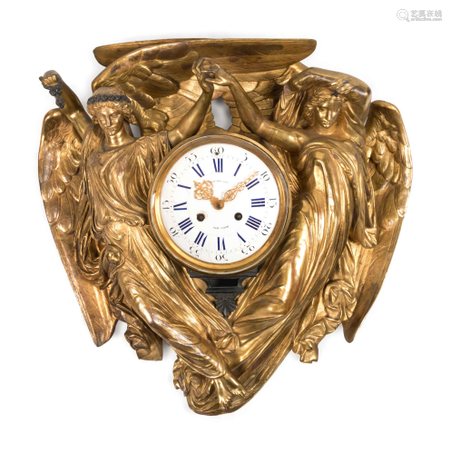 A Neoclassical Gilt Bronze Wall Clock by Louis Va…