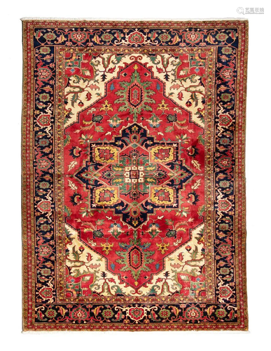 An Indo-Heriz Wool Rug