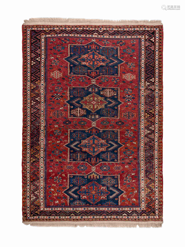 A Caucasian Soumak Wool Rug