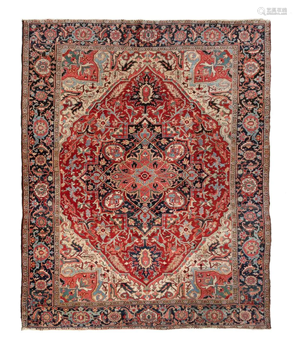 A Heriz Wool Rug