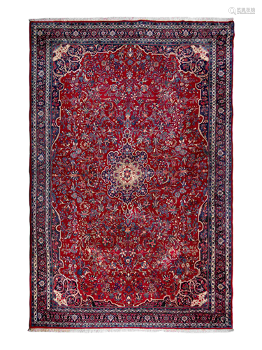 A Kashan Wool Rug