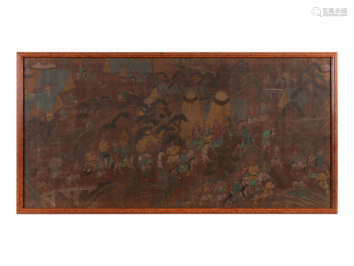 A Mongolian Silk Wallpaper Panel