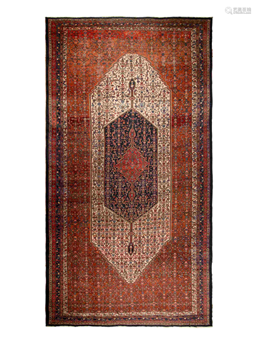 A Hamadan Wool Rug