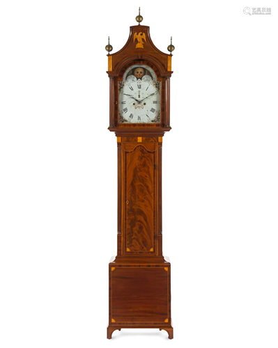 A Federal Mahogany Tall Case Clock