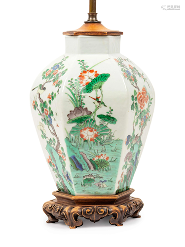 A Chinese Famille Verte Porcelain Jar