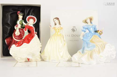 Four Royal Doulton figurines, HN4581 Rose, Michael Doulton event figure 2004, with certificate and