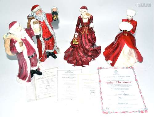 Four Royal Worcester and Royal Doulton figurines all commissioned by Compton and Woodhouse, Royal