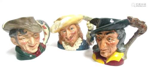 Three Royal Doulton character jugs, Scaramouche D6814 modelled by Stanley James Taylor, Pied Piper