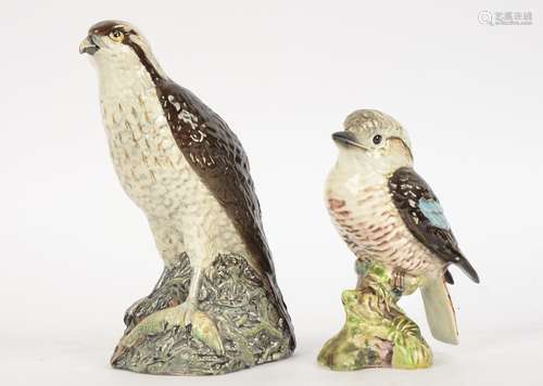 A Beswick kookaburra, no1159, height 14cm, together with a Beswick Osprey decanter for 1977