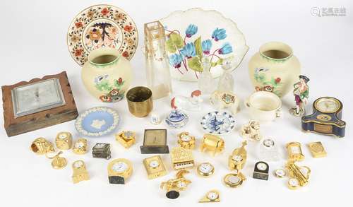 A small group of assorted collectables to include a Limoges plate with waterlily design, length