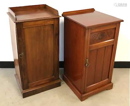 Two Victorian mahogany pot cupboards, 41cm x 39cm