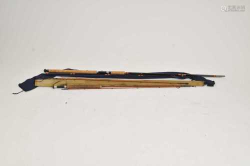 A Scottie 'Aberdeen' split cane fishing rod and another