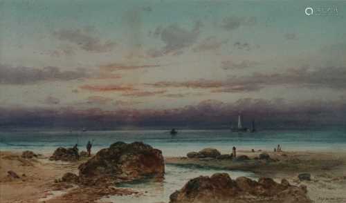 Seymore Wilson (British 19th Century), Coastal Fishing Watercolour