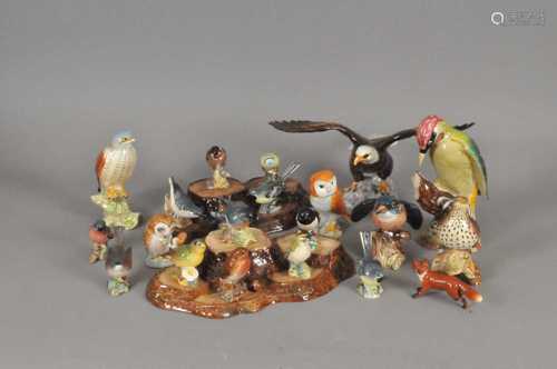 A collection of Beswick models of birds