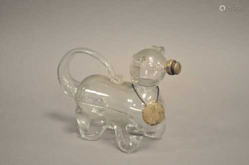 Edwardian novelty glass decanter