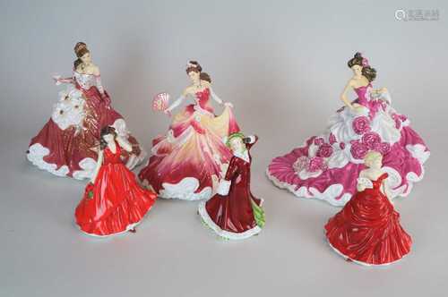 A group of six Royal Doulton ladies, including 'Sophie - Figure of the Year 2010' HN5376, 'Evening