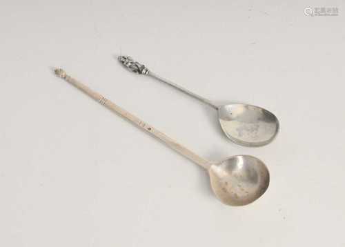 A white metal spoon