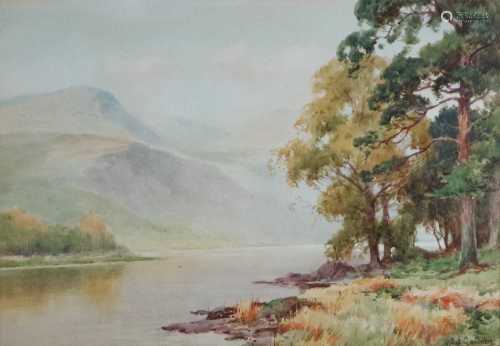 Sidney Valentine Gardner, Staithes Group (1869-1957), Lakeside Landscape