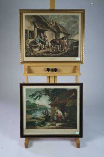 Collection of framed prints after George Morland and Hunting Scenes