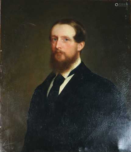 M.H. Colnaghi (19th Century) Portrait of Hugh Robert Hughes the younger of Kinmel Hall