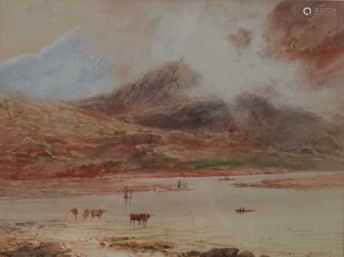 William Henry Earp (British 19th Century), Loch Awe Watercolour