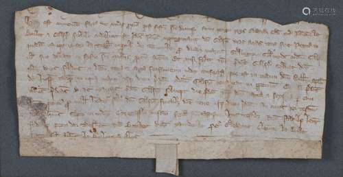 King Edward I Medieval vellum indenture, dated 1274, Indented agreement between John 