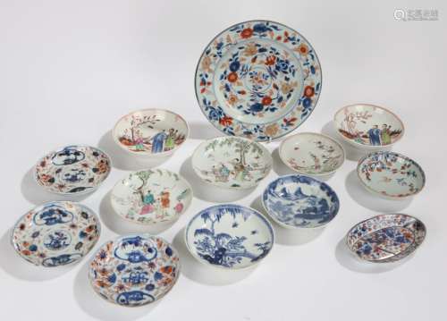 Collection of Chinese porcelain, to include 18th Century blue and white dishes, a Satsuma style
