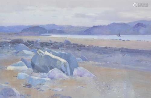 Carleton Grant (British 1858-1899) , Cockle Pickers at Low Tide