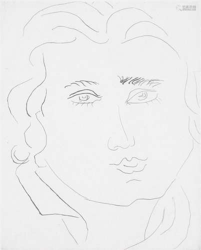 λ Henri Matisse (French 1869-1954), Tete de jeune fille aux sourcils rectangulaires (Duthuit 222)