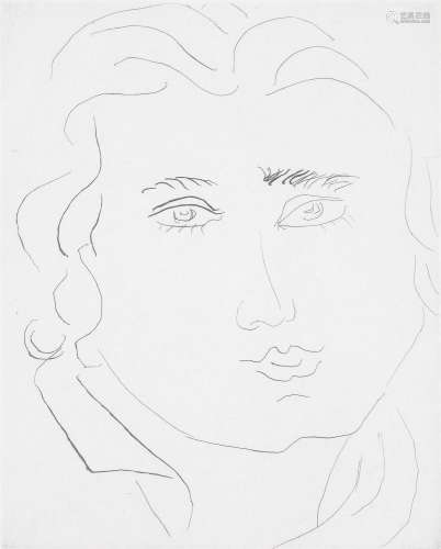 λ Henri Matisse (French 1869-1954), Tete de jeune fille aux sourcils rectangulaires (Duthuit 222)