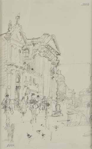 λ Diana Armfield (British b. 1920) , Gesuati on the Zattere, Venice
